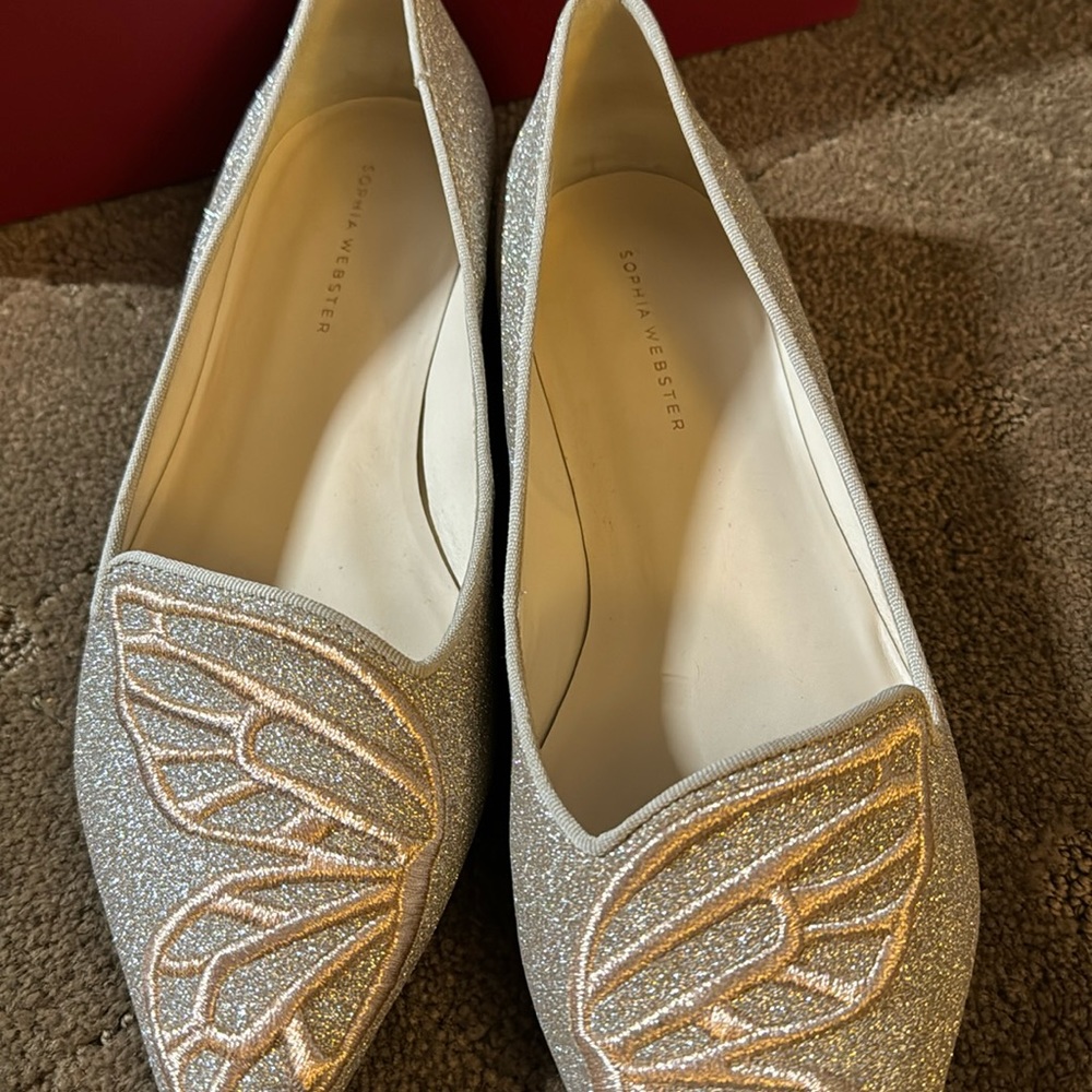 Sophia Webster signature butterfly flats